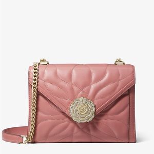 Michael Kors - Whitney Large Petal Quilted Leather Convertible Shoulder Bag